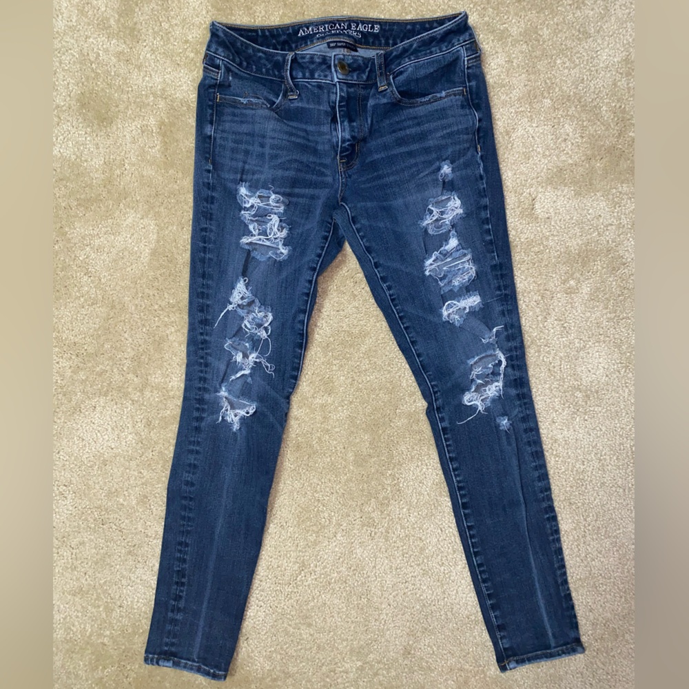 AEO 360 Super Stretch | Denim X4 Jegging | Distressed Jeans